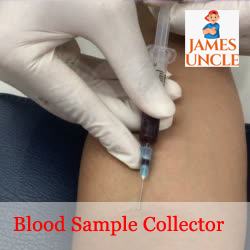 Blood sample collector Mr. Arnab Bose in Natagarh